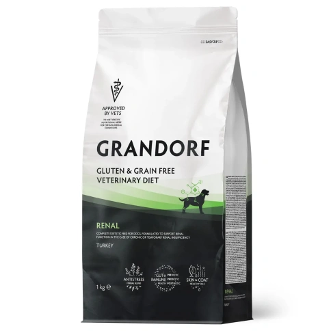 Сухой корм Grandorf Veterinary Diet Renal индейка для собак для поддержки функций почек, 1 кг фото 1