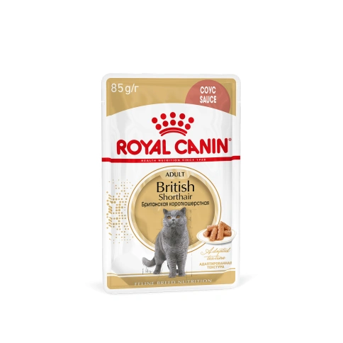 Влажный корм Royal Canin British Shorthair в соусе для кошек породы британская короткошерстная и шотландская вислоухая старше 1 года, пауч, 85 г фото 12