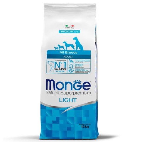 Сухой корм Monge Speciality Light с лососем и рисом для взрослых собак всех пород, 12 кг фото 5