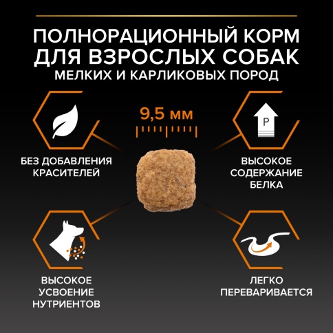 Сухой корм Purina Pro Plan Small & Mini для взрослых собак мелких и карликовых пород, курица и рис, 7 кг фото 3