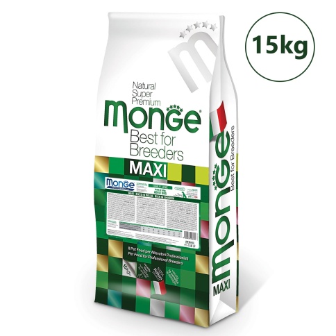Сухой корм Monge Natural Maxi Adult с курицей для взрослых собак крупных пород, 15 кг фото 1