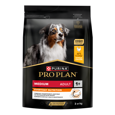 Сухой корм Purina Pro Plan Small & Mini для взрослых собак средних и мелких пород, курица и рис, 3 кг фото 1