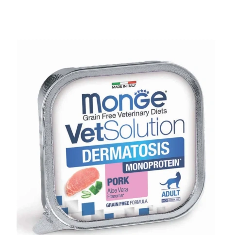 Влажный корм Monge VetSolution Cat Dermatosis диета для кошек с заболеваниями кожи, 100 г фото 1