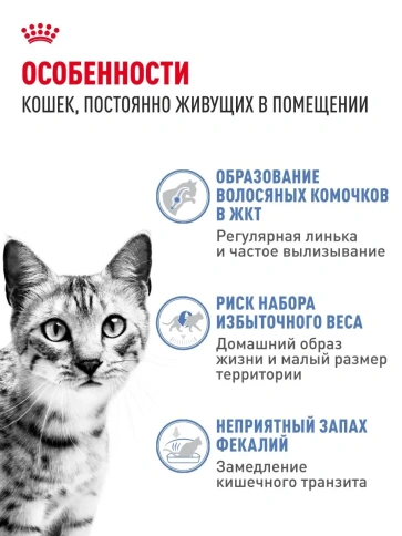 Сухой корм Royal Canin Indoor для взрослых кошек, живущих в помещении, 400 г фото 2