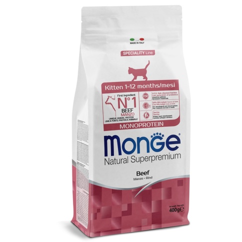 Сухой корм Monge Monoprotein Kitten с говядиной для котят и беременных кошек, 400 г фото 4