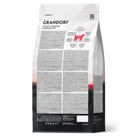 Сухой корм Grandorf Veterinary Diet Hepatic индейка для кошек для поддержки функций печени, 2 кг фото 2
