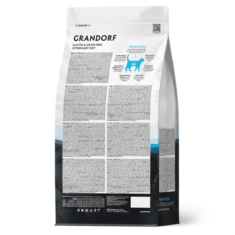 Сухой корм Grandorf Veterinary Diet Dermatosis лосось для кошек с заболеваниями кожи, 2 кг фото 2