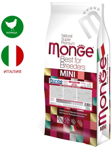 Сухой корм Monge Natural Mini Adult с курицей для взрослых собак мелких пород, 15 кг фото 7