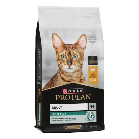 Сухой корм Purina Pro Plan Adult Original OPTI-Renal для взрослых кошек, с курицей, 10 кг фото 1