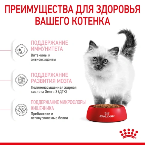 Сухой корм Royal Canin Kitten для котят от 4 до 12 месяцев, с птицей, 300 г фото 3