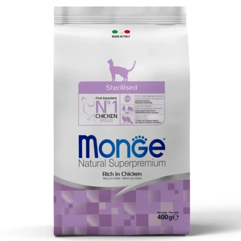 Сухой корм Monge Natural Sterilised с курицей для стерилизованных кошек, 400 г фото 7
