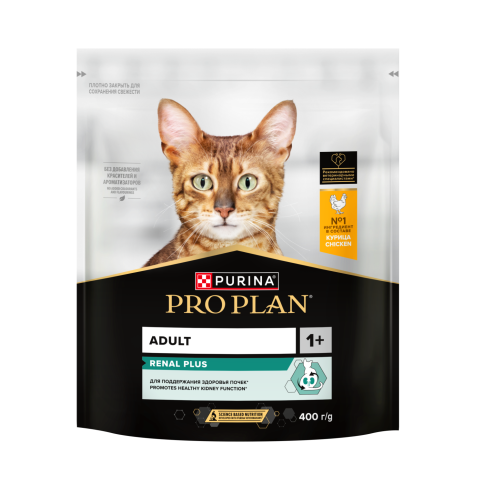 Сухой корм Purina Pro Plan Cat Adult Original Opti-Renal для взрослых кошек, с курицей, 400 г фото 1