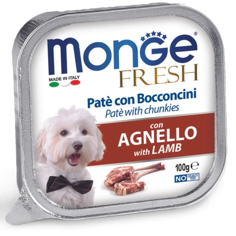 Влажный Корм для собак MONGE Dog Fresh ягненок консервированный 100г фото 1