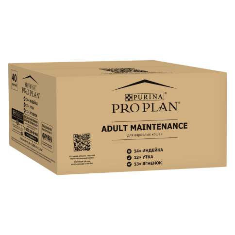 Влажный корм Purina Pro Plan Maintenance (MIX) набор паучей для кошек (индейка/утка/ягненок), 85 г фото 1