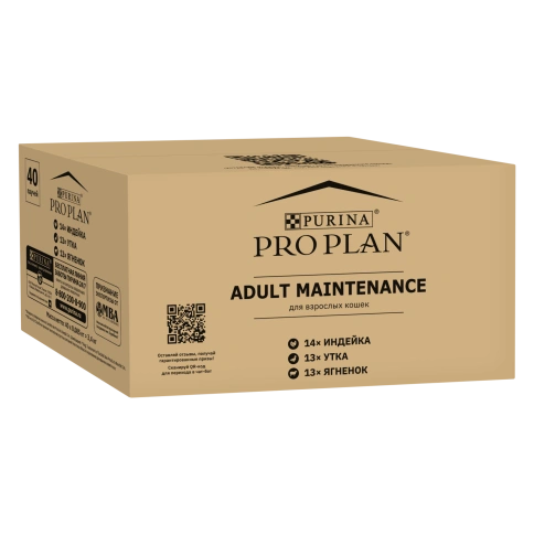 Влажный корм Purina Pro Plan Maintenance (Mix) набор паучей для кошек (индейка/утка/ягненок), 85 г фото 1