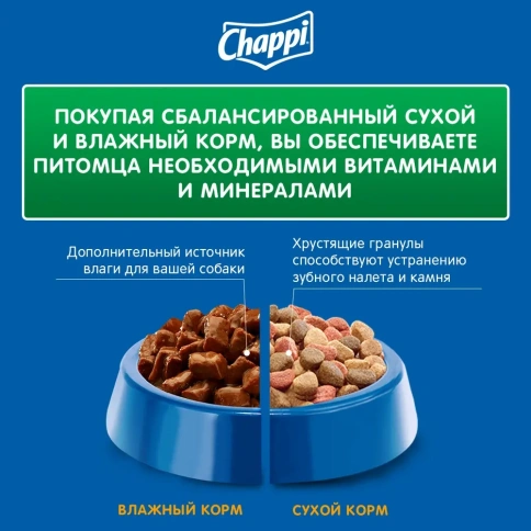 Сухой корм Chappi Сытный мясной обед с говядиной по-домашнему для взрослых собак, 15 кг фото 4