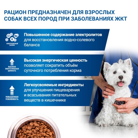 Сухой корм Monge VetSolution Gastrointestinal для взрослых собак при заболеваниях ЖКТ, 12 кг фото 2