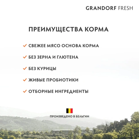 Сухой корм Grandorf Cat для взрослых кошек крупных пород чувствительное пищеварение или склонность к аллергии ягненок с бататом 400 г фото 3