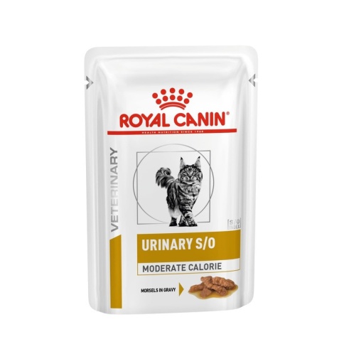 Влажный корм (соус) Royal Canin Urinary S/O Moderate Calorie FR диетический для взрослых кошек, 85 г фото 1