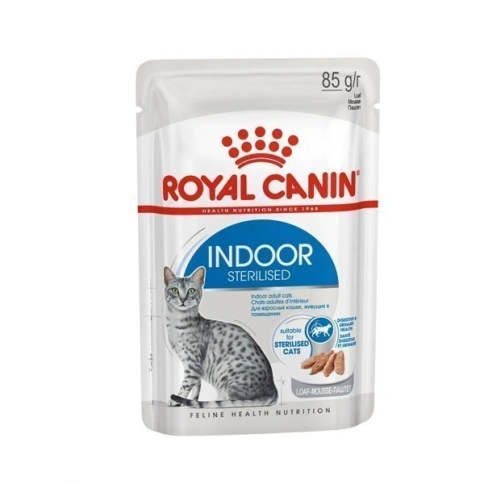 Влажный корм Royal Canin Indoor Sterilised для стерилизованных кошек, живущих в помещении, паштет, пауч, 85 г фото 1