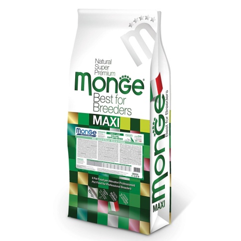 Сухой корм Monge Natural Maxi Puppy & Junior с курицей для щенков крупных пород, 15 кг фото 1