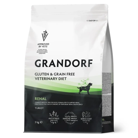 Сухой корм Grandorf Veterinary Diet индейка для собак для поддержки функций почек, 3 кг фото 1