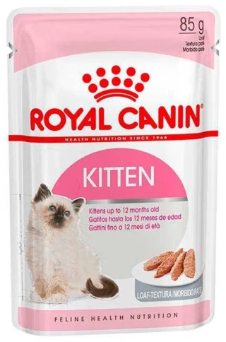 Влажный корм Royal Canin Kitten для котят от 4 до 12 месяцев, паштет, пауч, 85 г фото 1