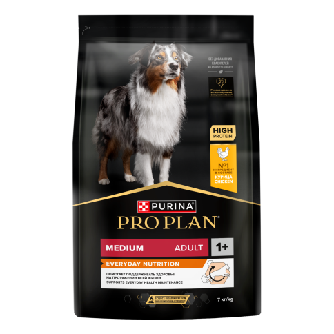 Сухой корм Purina Pro Plan Adult Medium Original для собак средних пород, курица и рис, 18 кг фото 1