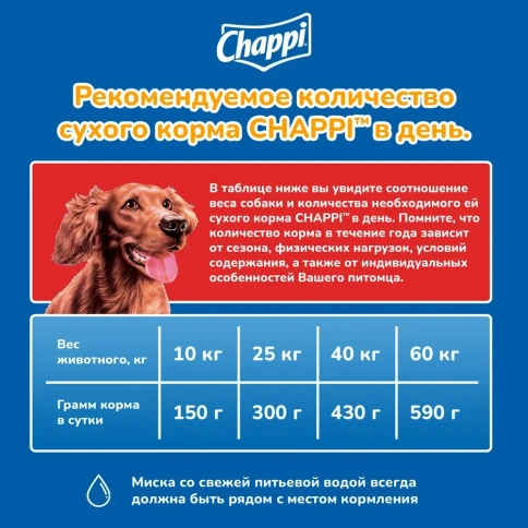 Сухой корм Chappi Сытный мясной обед с говядиной по-домашнему для взрослых собак, 15 кг фото 5