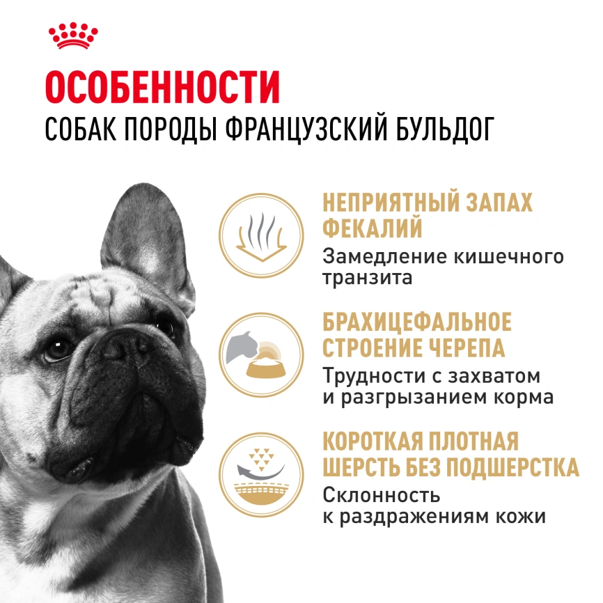 Сухой корм Royal Canin French Bulldog Adult для собак, 9 кг фото 2