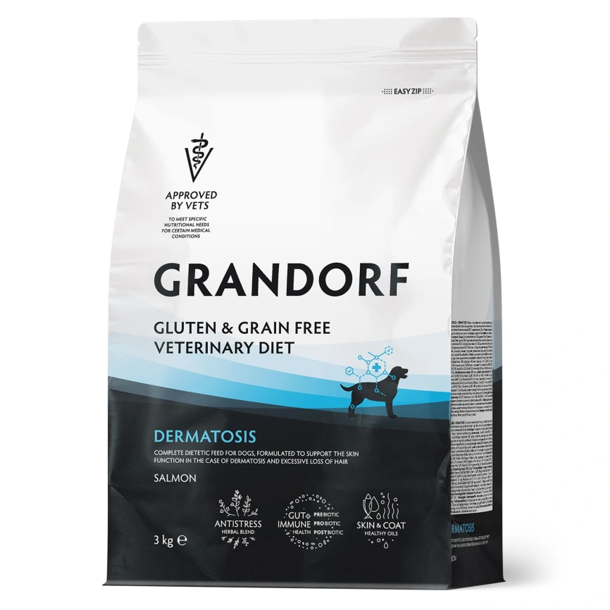 Сухой корм Grandorf Veterinary Dermatosis для собак при дерматозах, 3 кг фото 1