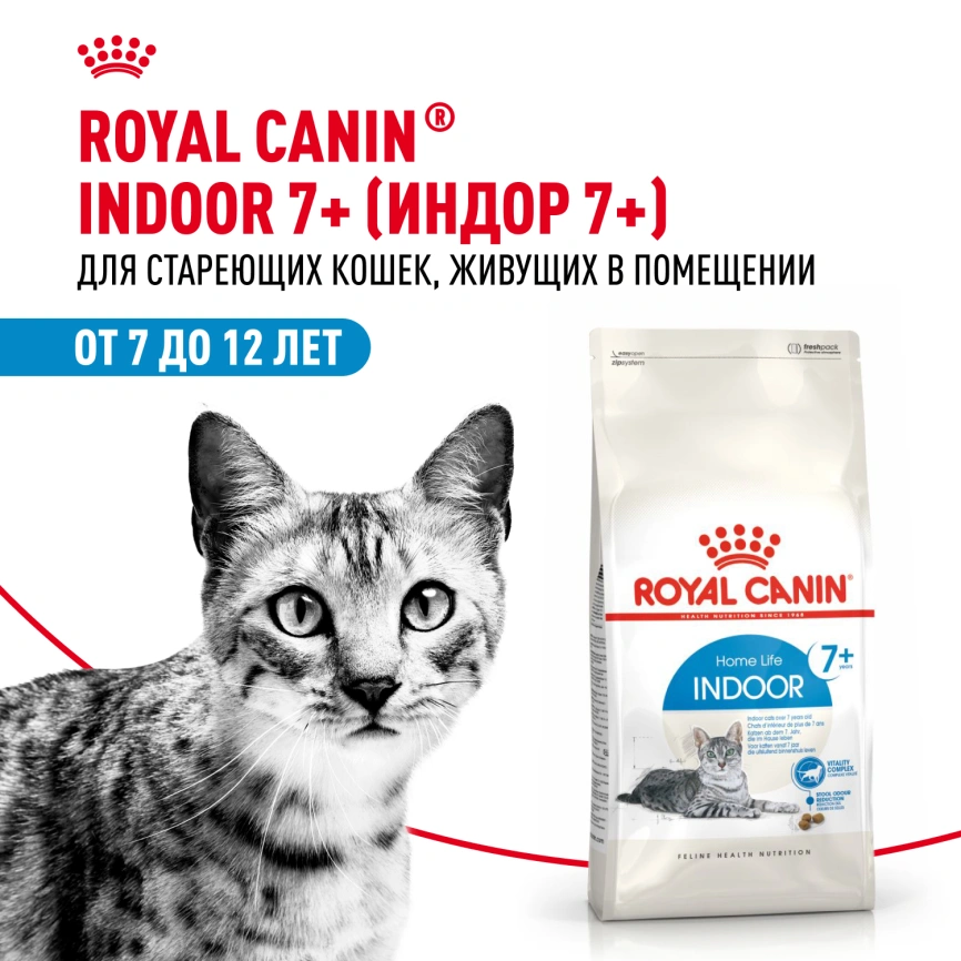 Сухой корм Royal Canin Indoor 7+ для кошек, 1,5 кг фото 4