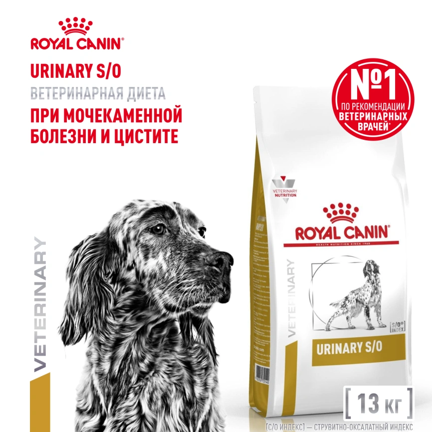 Сухой корм Royal Canin Urinary S/O для собак при мочекаменной болезни и цистите, 13 кг фото 1