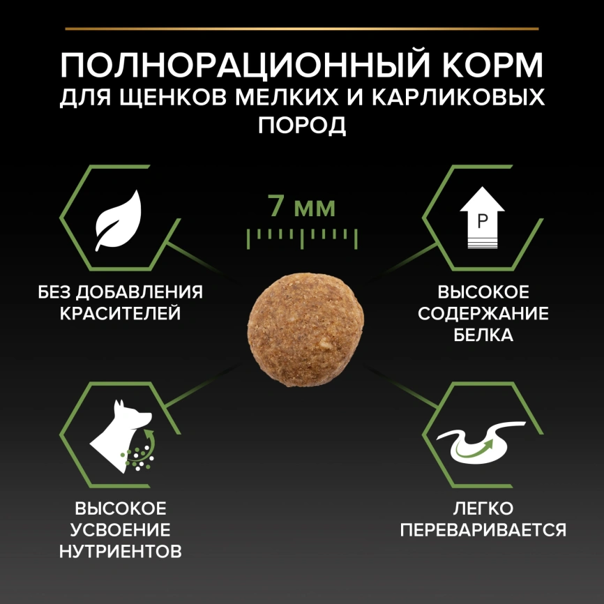 Сухой корм Purina Pro Plan Adult Small & Mini  Puppy Healthy Start для щенков мелких и карликовых пород, курица и рис, 700 г фото 3