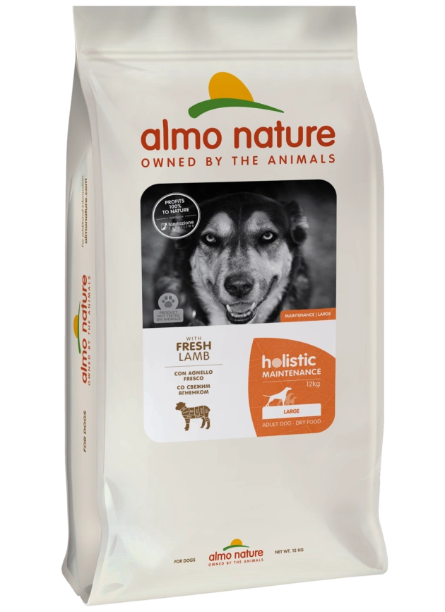 Сухой корм Almo Nature для взрослых собак крупных пород со свежим ягненком и коричневым рисом, 12 кг фото 1