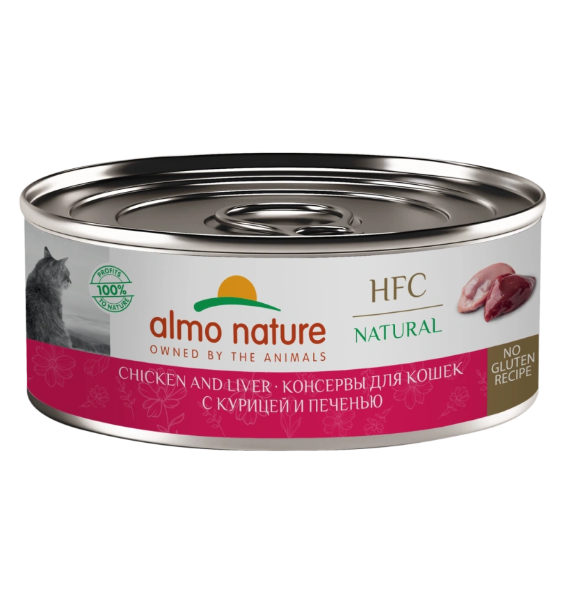 Влажный корм Almo Nature для кошек с курицей и печенью, 100 г фото 1
