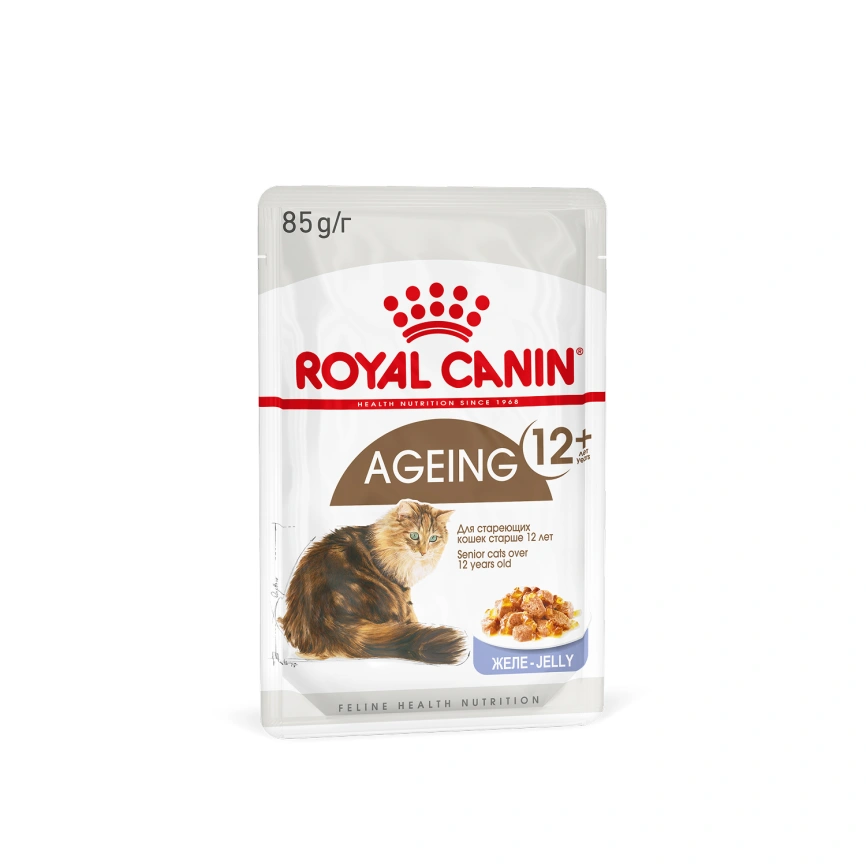 Влажный корм Royal Canin Ageing 12+ в желе для стареющих кошек старше 12 лет, пауч, 85 г фото 11