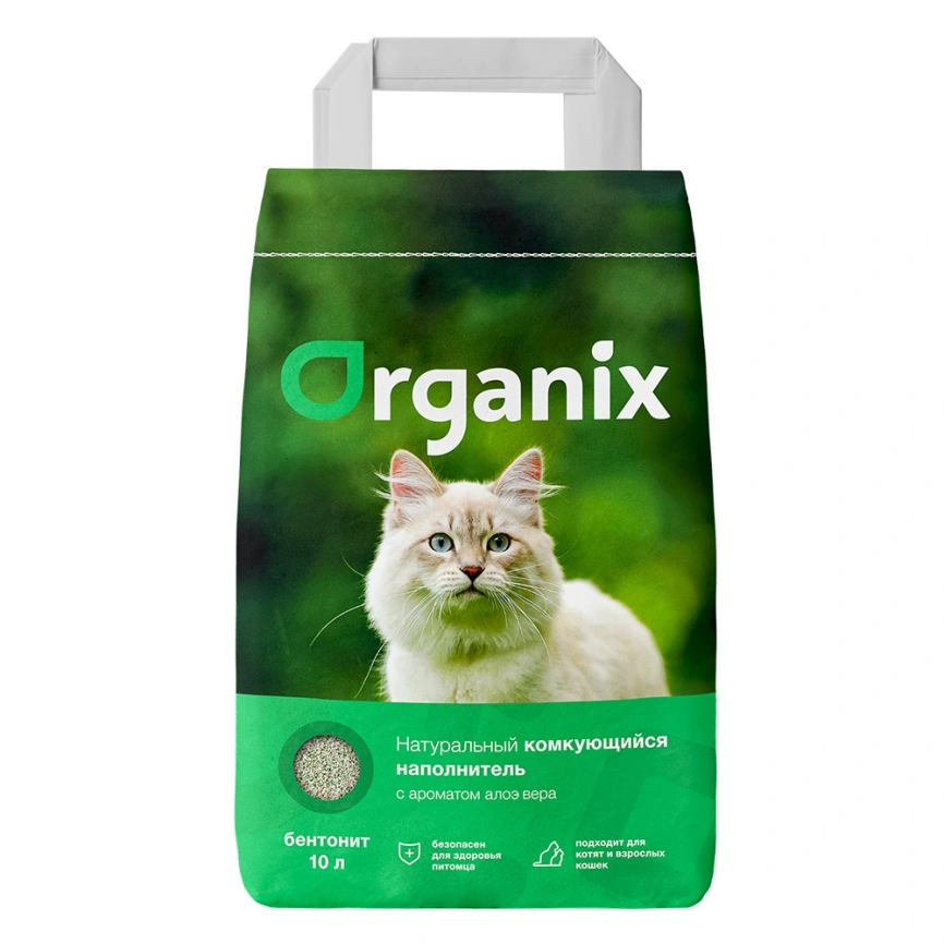 Наполнитель Organix комкующийся с ароматом алоэ вера, 16 л фото 1