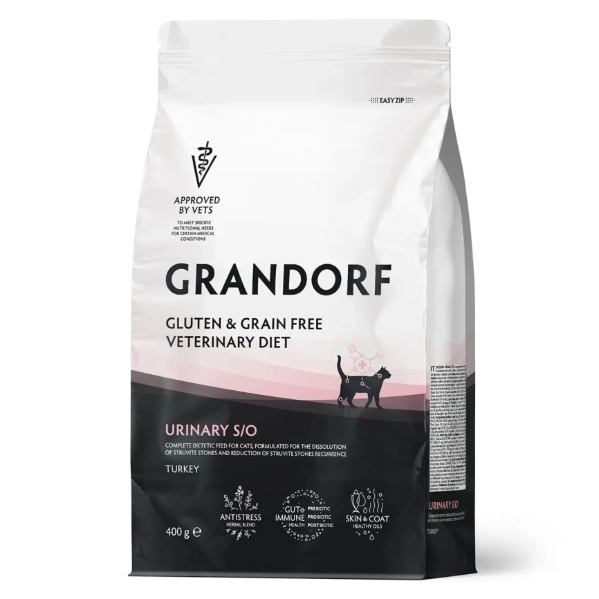 Сухой корм Grandorf Veterinary Urinary S/O для кошек при заболеваниях нижних мочевыводящих путей, 400 г фото 1