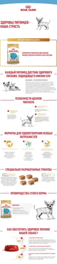 Сухой корм Royal Canin Chihuahua Puppy для щенков породы чихуахуа, 1.5 кг фото 11