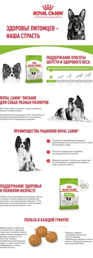 Сухой корм Royal Canin X-Small Adult для собак, 3 кг фото 13