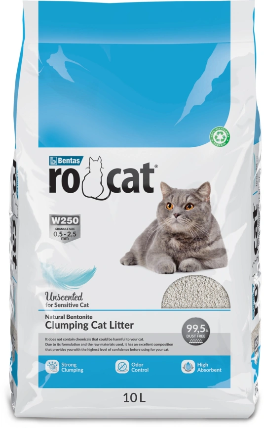 Наполнитель Ro Cat комкующийся без пыли "Натуральный", 8.5 кг фото 1