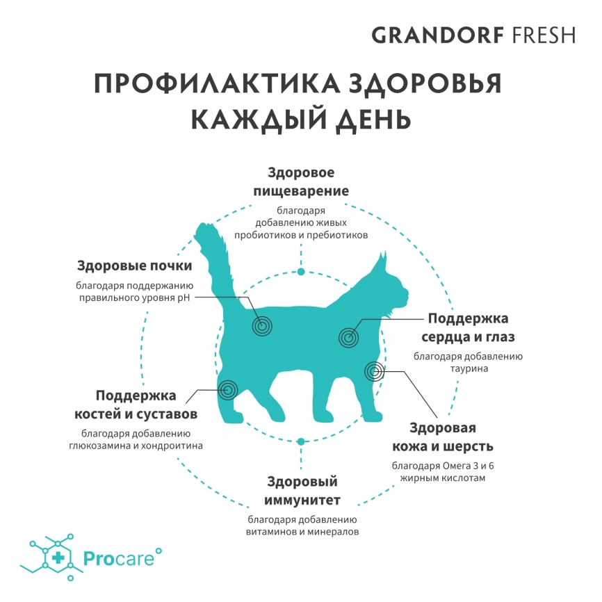 Сухой корм Grandorf Cat для взрослых кошек крупных пород чувствительное пищеварение или склонность к аллергии ягненок с бататом 2 кг фото 4