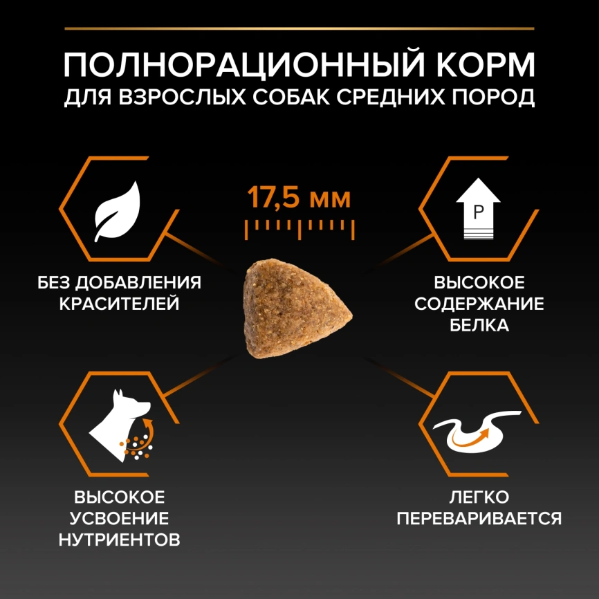 Сухой корм Purina Pro Plan Adult Small & Mini  для взрослых собак средних и мелких пород, курица и рис, 3 кг фото 3