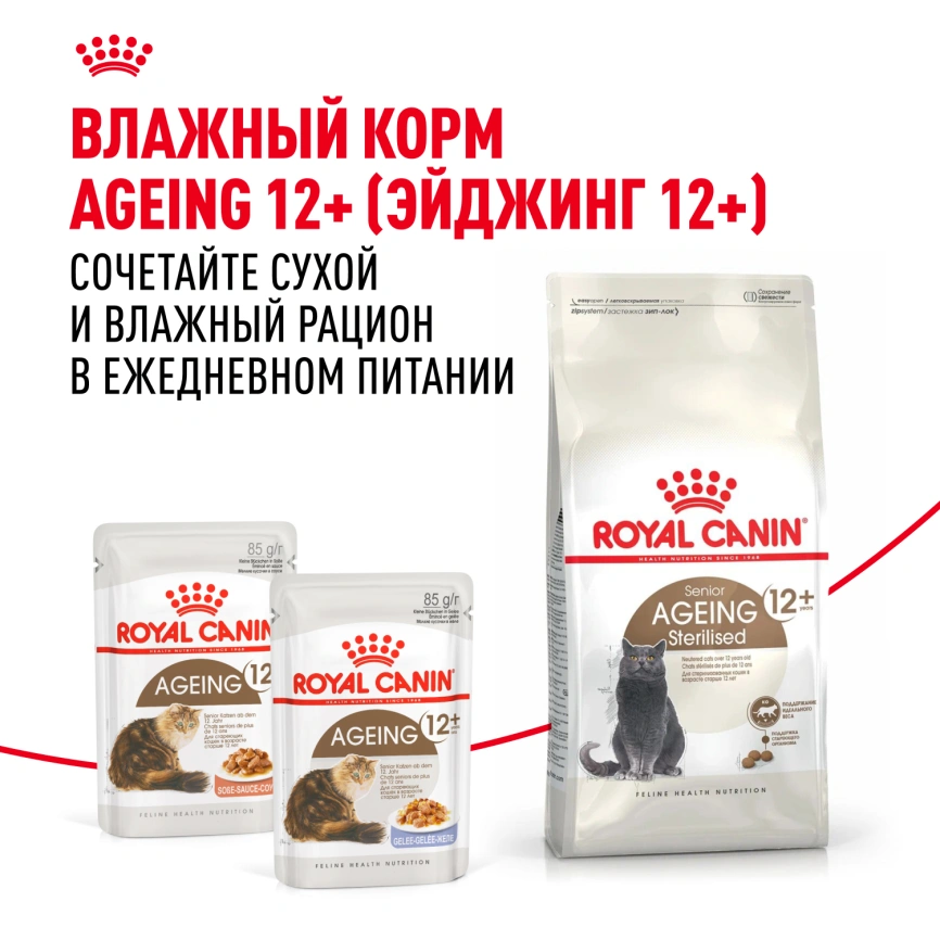 Сухой корм Royal Canin Ageing Sterilised 12+ для стерилизованных кошек старше 12 лет, 2 кг фото 8