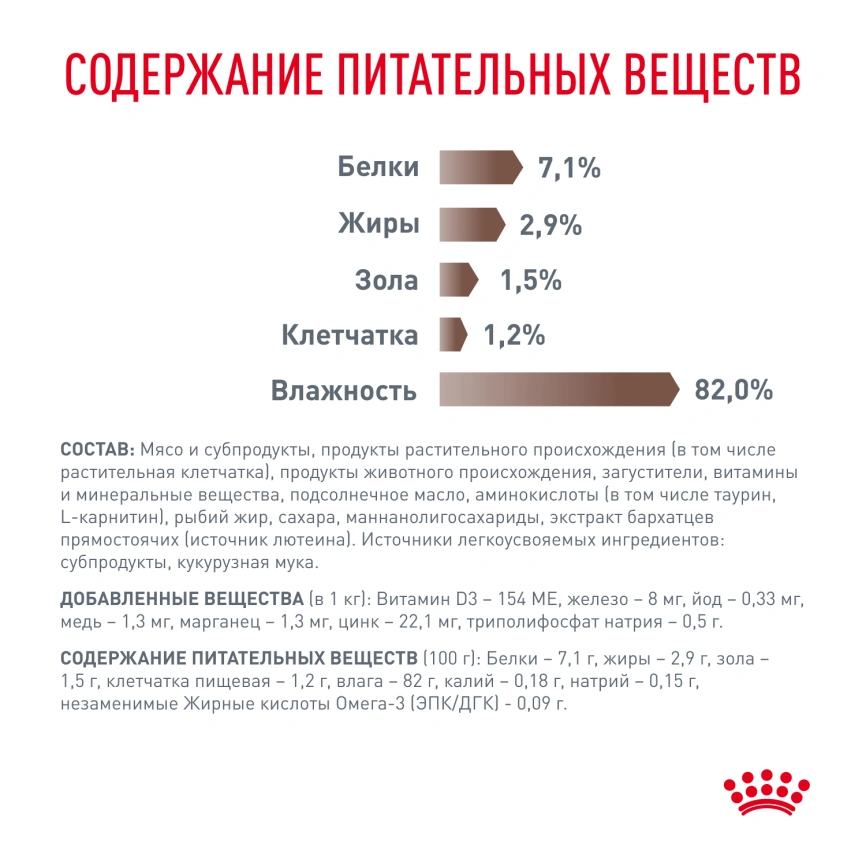 Влажный диетический корм Royal Canin Gastrointestinal Moderate Calorie для кошек при расстройствах пищеварения, склонных к набору веса, пауч, 85 г фото 7