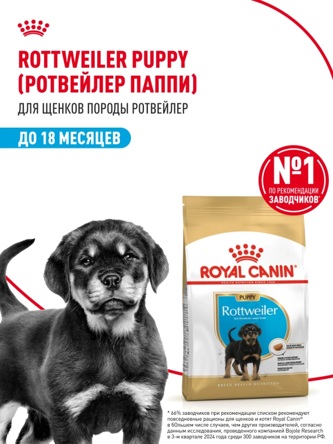 Сухой корм Royal Canin Rottweiler Puppy для щенков, 12 кг фото 12