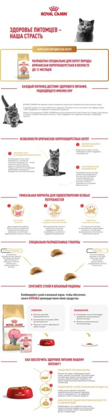 Сухой корм Royal Canin Kitten British Shorthair для котят, 400 г фото 11
