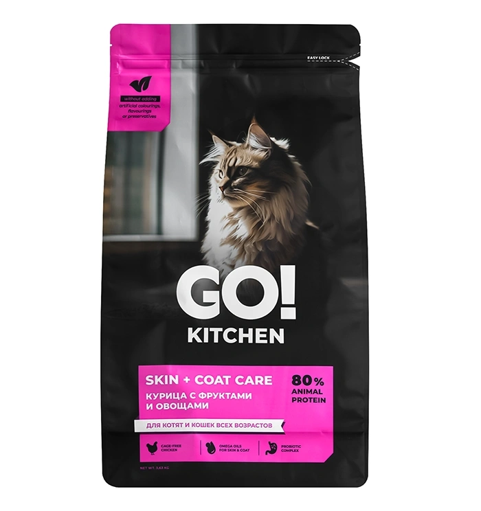 Сухой корм GO'KITCHEN для котят и кошек всех возрастов с курицей, 3.36 кг фото 3