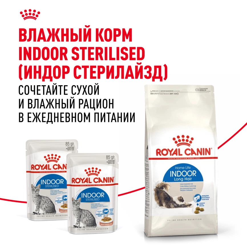 Сухой корм Royal Canin Indoor Long Hair для кошек, 2 кг фото 8